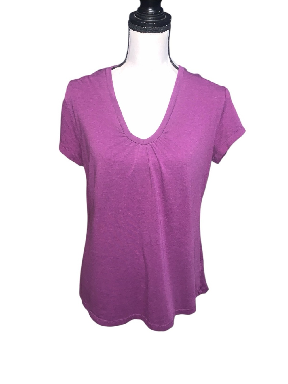 Columbia Omni-Wick Advanced Evaporation V-Neck Short Sleeve Top Purple